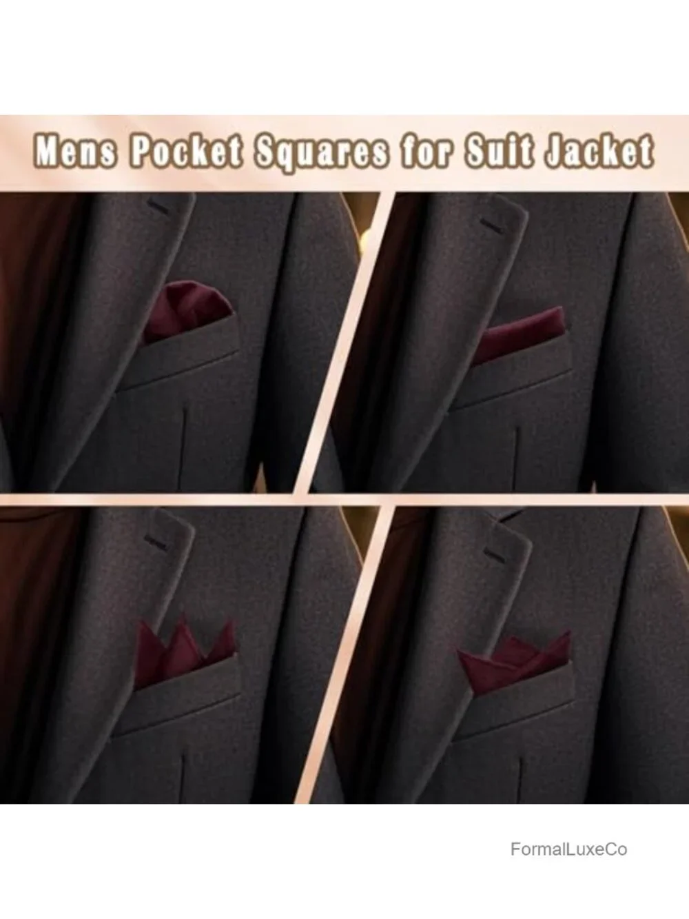 Men's Velvet Pocket Square Handkerchief Business Party Prom